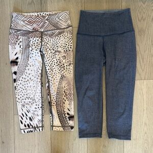 Onzie Cheetah Print and Gray Leggings